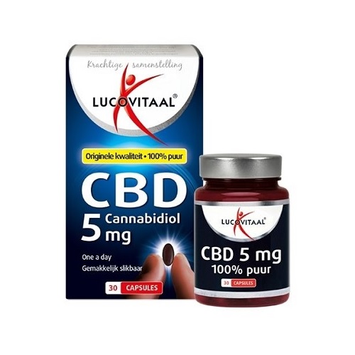 Lucovitaal CBD Cannabidiol 5mg Capsules 30 stuks