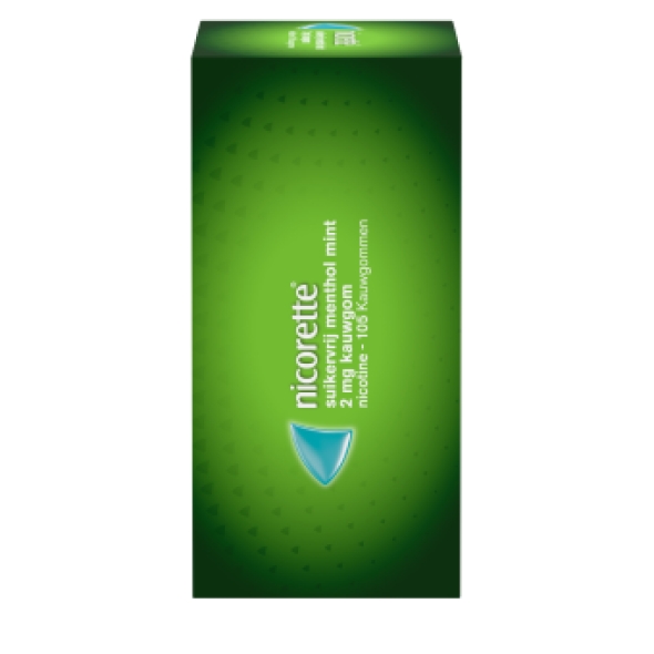 Nicorette Methol Mint Nicotine 2mg Kauwgums 105 stuks